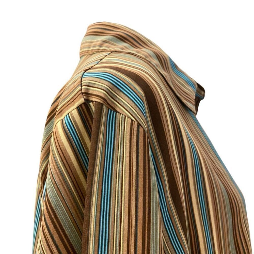 Covington Striped Button-Down Blouse Size 1x - image 6